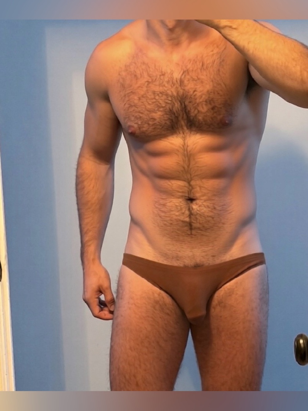 Men's Mustang Bikini Classic Briefs in Burnt Brown